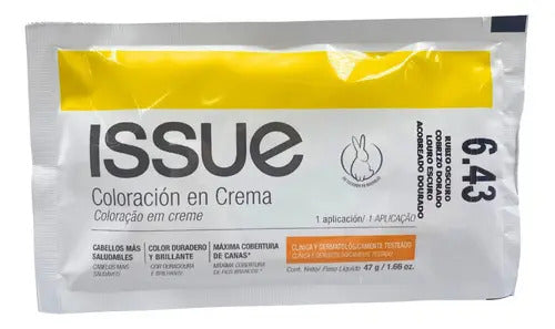Tinte Capilar En Crema. Issue Baseline. Sachet 47g Tono 6.43 Rubio Oscuro Cobrizo Dorado