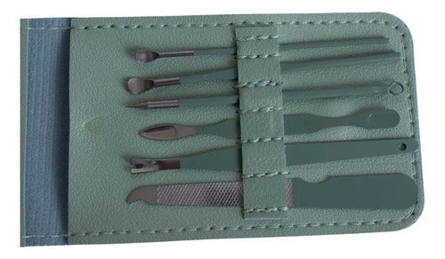 Set Manicura Pedicura Fr X9 Verde Claro 9p