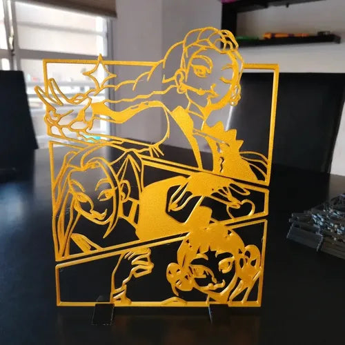 Kpop Rumi Zoey Mira Souvenirs + Soporte Arte Golden Oro