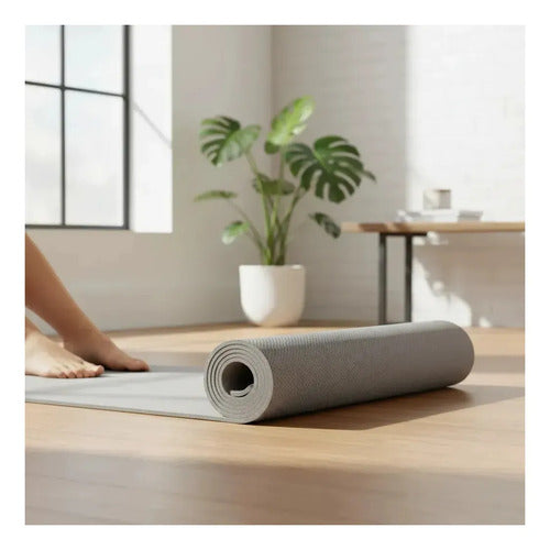 Colchoneta Yoga Goma Eva Antideslizante 4mm Correa Gris · 16934 · foto 06