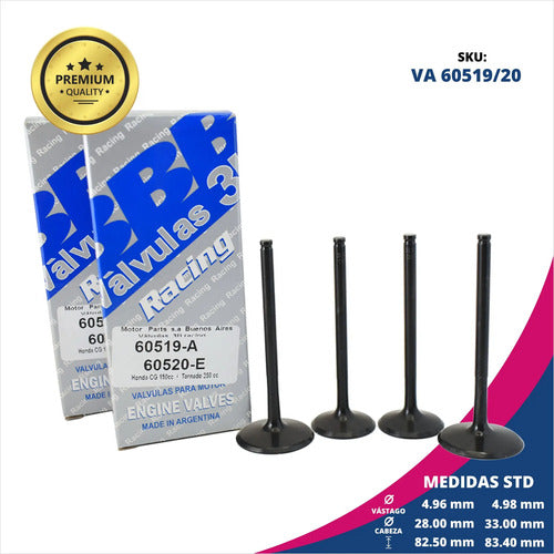 Valvula 3b Racing Honda Twister / Tornado 250 Adm 33 -esc 28