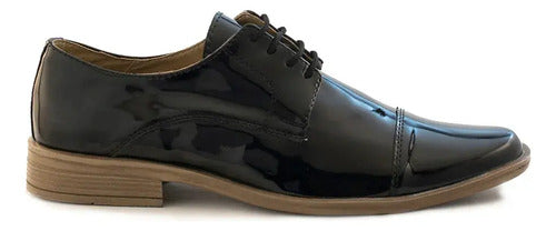 Zapato Pizzoni Ecocuero Negro Charol Talle 40 Negro Charol