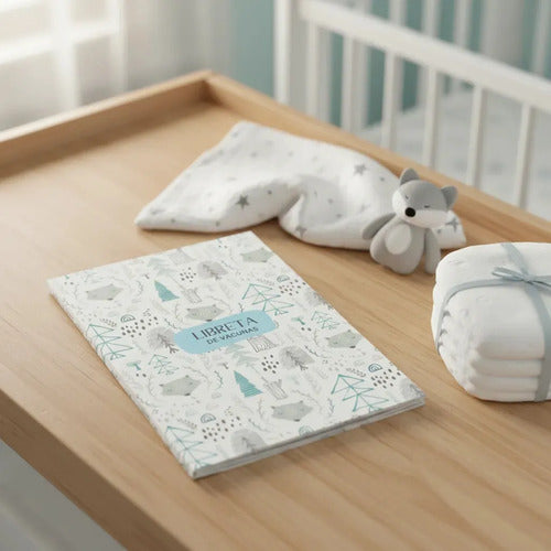 Libreta de Vacunas Infantil Ositos Nórdicos Nene Celeste · 17161 · foto 01