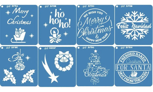 Stencil Navidad Matêzz 15x15 Blanco X8u Blanco
