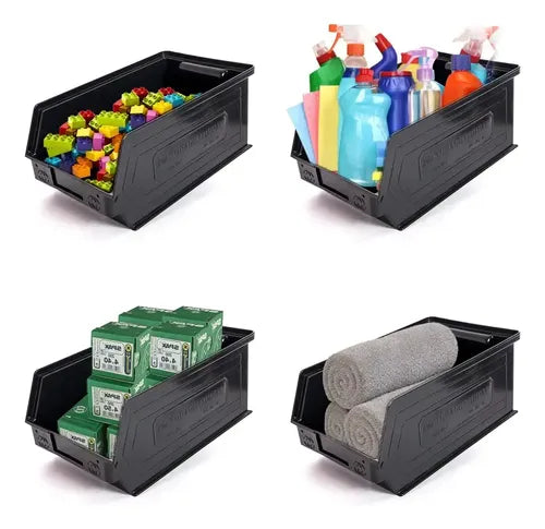 Kit 10 Gavetas Plásticas Apilables 3a2plz 35x20x14,5 Cm