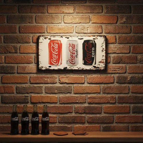 Chapa Patente Decorativa Vintage Cartel 30x15 Coca Cola