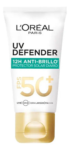 Protector Solar Facial L'Oréal Paris UV Defender Antibrillo FPS50+ sin Color X40ml · 17621 · foto 01