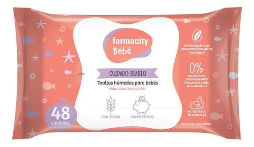 Toallas Húmedas Farmacity Bebé con Avena x48 · 1779 · foto 01