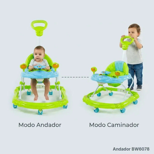 Andador para Bebé Priori BW6078 con Manija, Luces y Música Verde · 17772 · foto 06