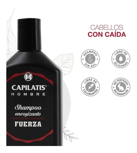 Capilatis Hombre Shampoo Energizante Fuerza x 370ml Caida · 1918 · foto 03