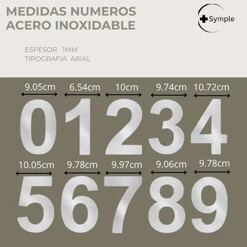 Numero Domiciliario +symple Arial 15cm A 7