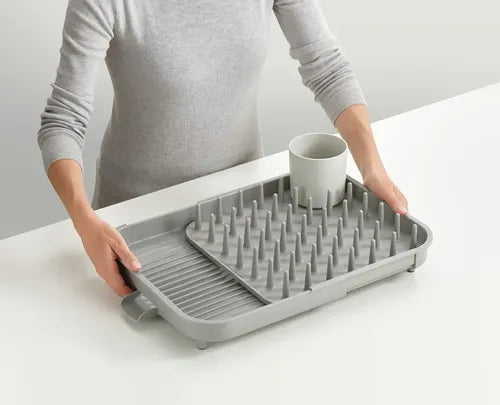 Escurridor De Platos Expandible Drenaje Rajado Gris