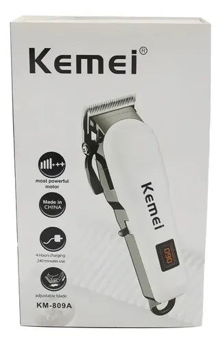 Recortadora de Barba y Pelo Kemei KM-809A Blanca y Negra · 17625 · foto 03