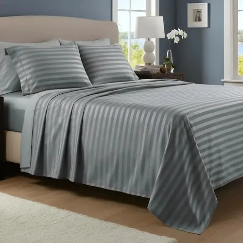 Juego de Sábanas 2 1/2 Plazas Cotton Touch Gris Oscuro · 16223 · foto 04