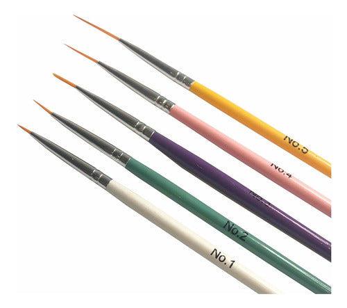 Set de Pinceles Liner para Nail Art 5 Unidades · 18098 · foto 03