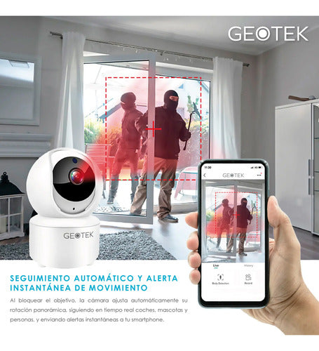 Kit 3 Camaras Seguridad Geotek 2mp Wifi Nocturna N4 360