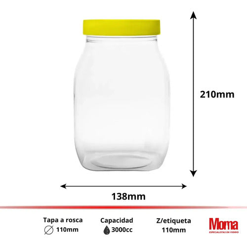 Frasco Plastico Cuadrado Pet 3000cc con Tapa X4 · 18783 · foto 02