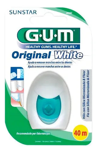 Hilo Dental Gum Original White Sabor Menta 40 M