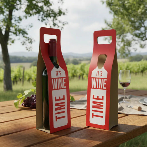 Bolsas Vino Soporte 10u Rojo