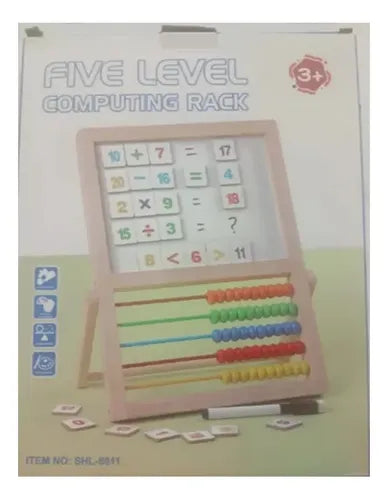 Ábaco Tablero Educativo Pizarra Magnética Five Level Marrón Claro · 16826 · foto 04