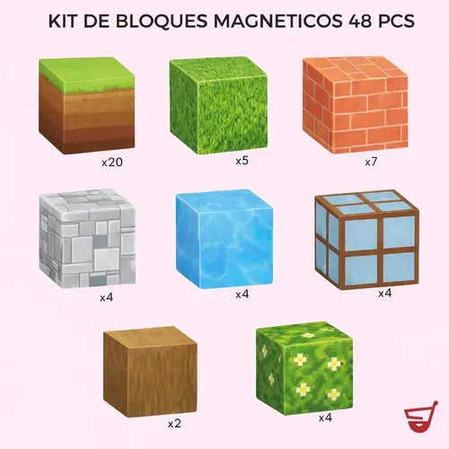 Bloques Magnéticos Infantiles para Construcción 64 Piezas · 16783 · foto 07