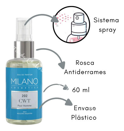 Perfume Mini Milano 202 Cwt Hombre - 60ml X1 Unid. Volumen De La Unidad 60 Ml