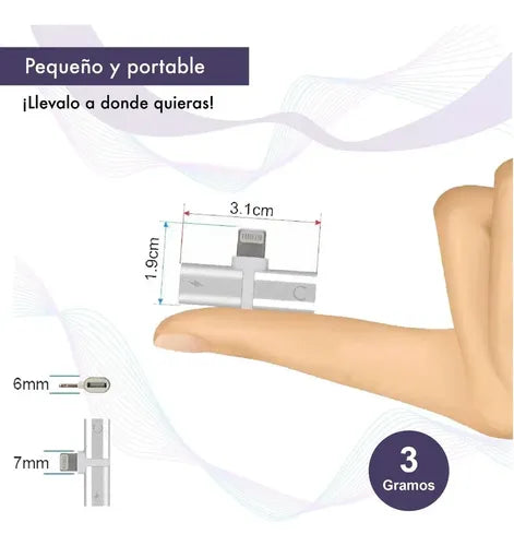 Adaptador 2 En 1 Splitter Carga Audio Para iPad iPhone Premi