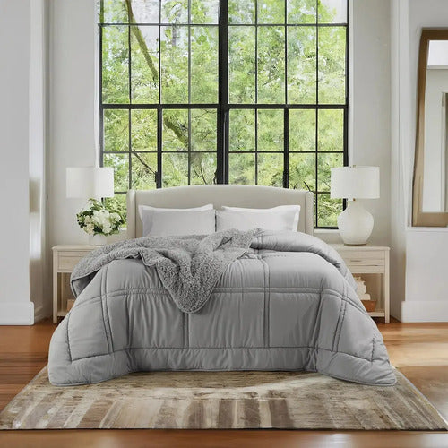 Acolchado Jean Cartier Duo 2 1/2 Plazas Gris 220 x 240 cm · 8470 · foto 02