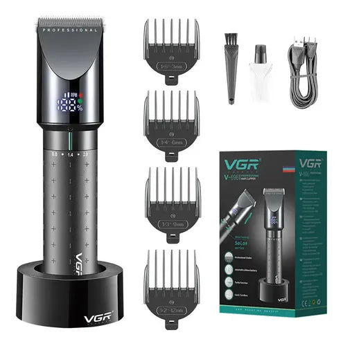 Máquina de Corta Pelo VGR V698 LED USB Turbo Negro y Verde · 16540 · foto 01