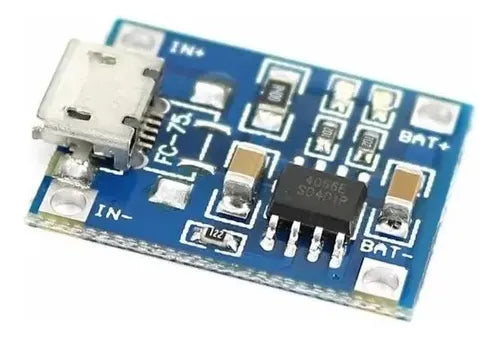 Pack de 5 Cargadores TP4056 con Protección para Batería 18650 Micro USB · 14896 · foto 01