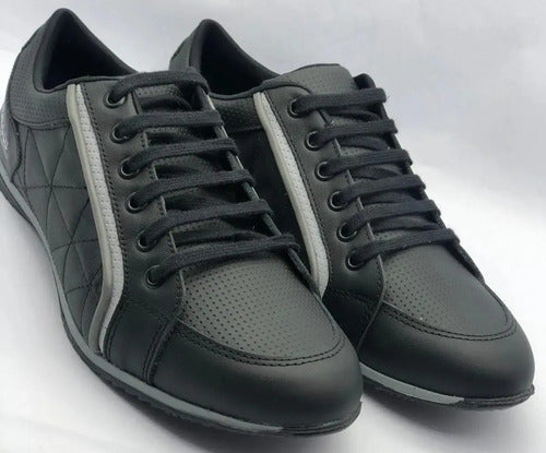 Zapatilla Narrow Cuero Vacuno Hombre Urbana Talle 39 Negro