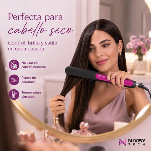 Plancha de Pelo Exxtra Tech NHS-870 de Cerámica Violeta · 17109 · foto 08