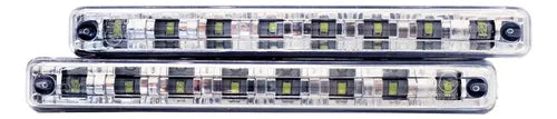 Kit Faros Led Drl Auxiliar Rectangular 5 Leds Universal 12v