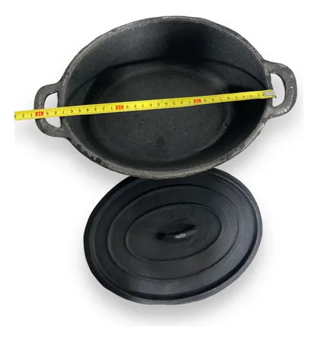 Cacerola Dvl 4l Hierro Ovalada Negra Negro