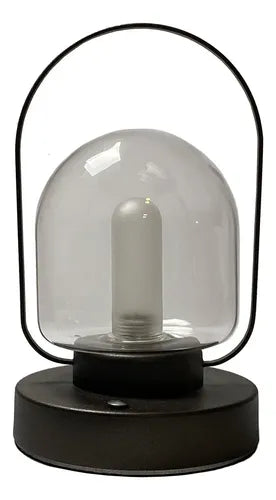 Lampara Candelabro Grafito Velador Mesa Luz Led Usb Gris