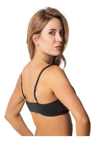 Corpiño Cocot Top Basico Algodon Y Lycra Art 5667 Negro Liso 85