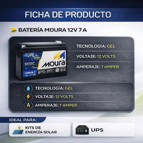 Batería Moura Mva 7ah 12v
