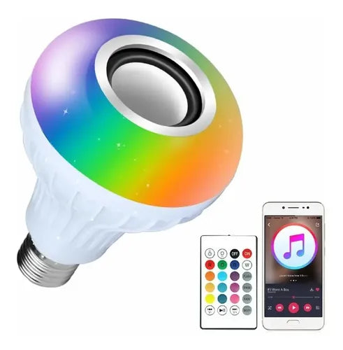 Ampolleta Led Rgb Parlante Bluetooth 12w Multicolor