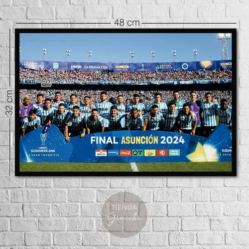 Cuadro Decorativo Racing Campeón Copa Sudamericana 2024