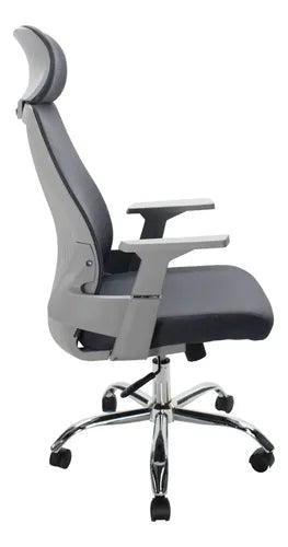 Silla Oficina Alta Escritorio Ejecutiva Gris Zhome Cabezal Material Del Tapizado Mesh