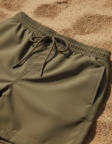 Malla Lisa Traje De Baño Short Liso Khaky Lisa Xs