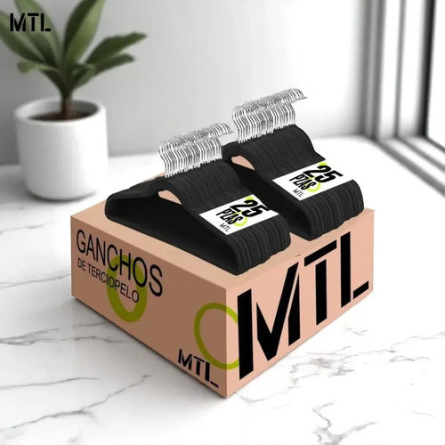Set de Perchas de Terciopelo MTL X50 Negro · 4790 · foto 02