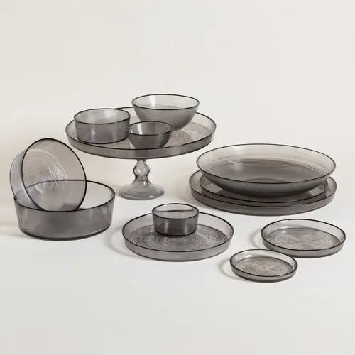 Bandeja De Cocina De Vidrio Ares 1600 Ml De 32cm Esfumado