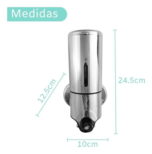 Dispenser Plástico Cromado Pared Baño Cocina Antigoteo
