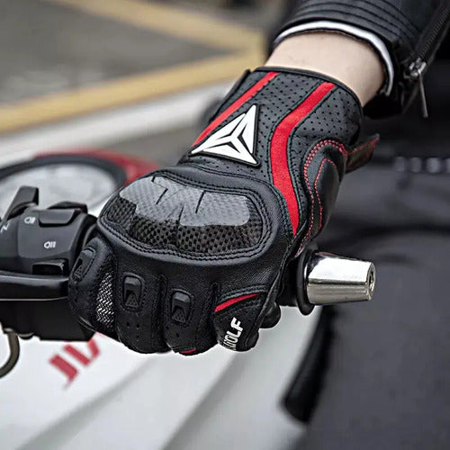 Guantes De Moto Motowolf Mdl0305 Para Montar Con Pantalla Tá Color Negro/rojo Talla L Negro/rojo L