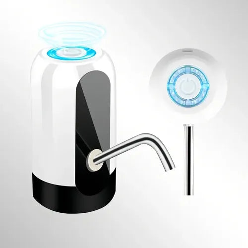 Dispenser Genérica Bomba De Agua Bidon Automatico Recargable Usb Color Negro