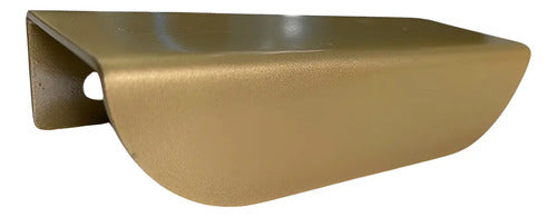 Manija Oval Radem 10cm Acero Dorado Mate Puertas Cajones Muebles Dorado Oscuro