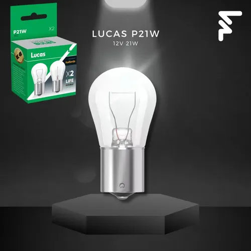 Caja X 10 Lampara Auto Miniatura P21w 12v 21w Halogena Lucas