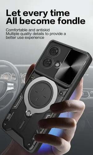 Funda Y Film Camshield Pro Note 13 4g Negro