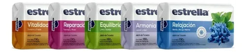 Jabón De Tocador Estrella Vialidad Durazno Y Fresia 130g